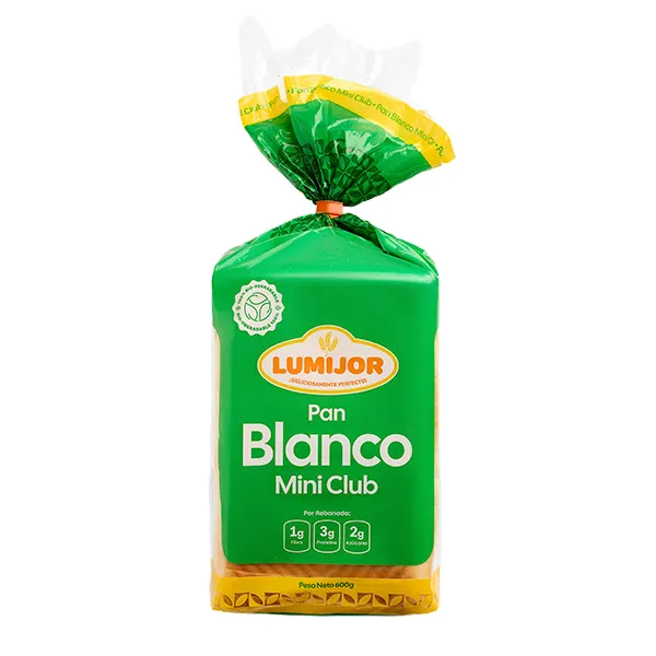 Pan blanco rebanado personal
